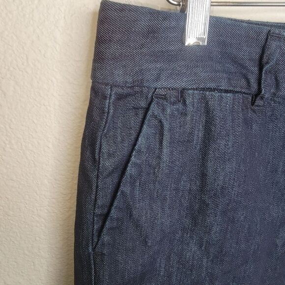 Loft Ann Taylor trouser style denim jeans shorts Size 4 - Picture 3 of 6